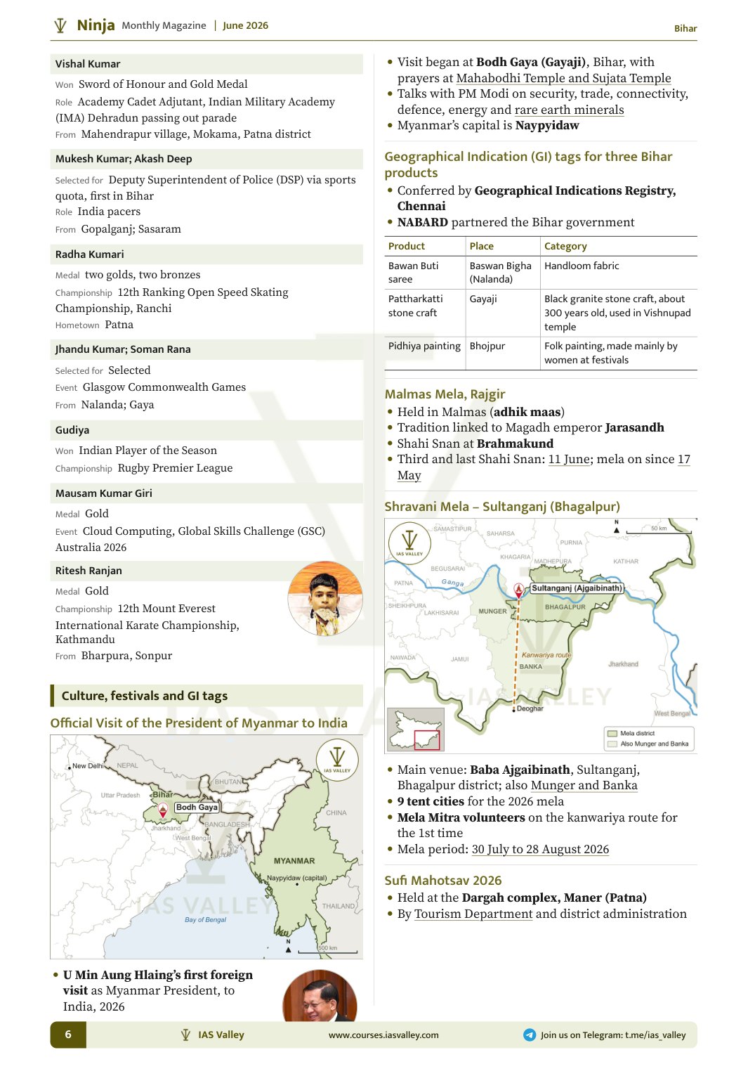 A news page with its maps, June 2026